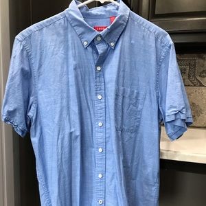 IZOD Men’s (XL) Short Sleeve, Button Down, Blue